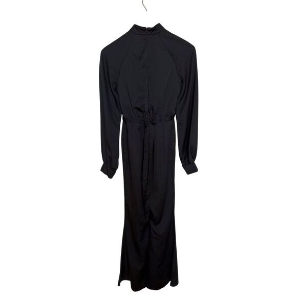 Ieena for Mac Duggal Women's Black Wide Leg Jumpsuit Size 0 Long Sleeve - Picture 8 of 12